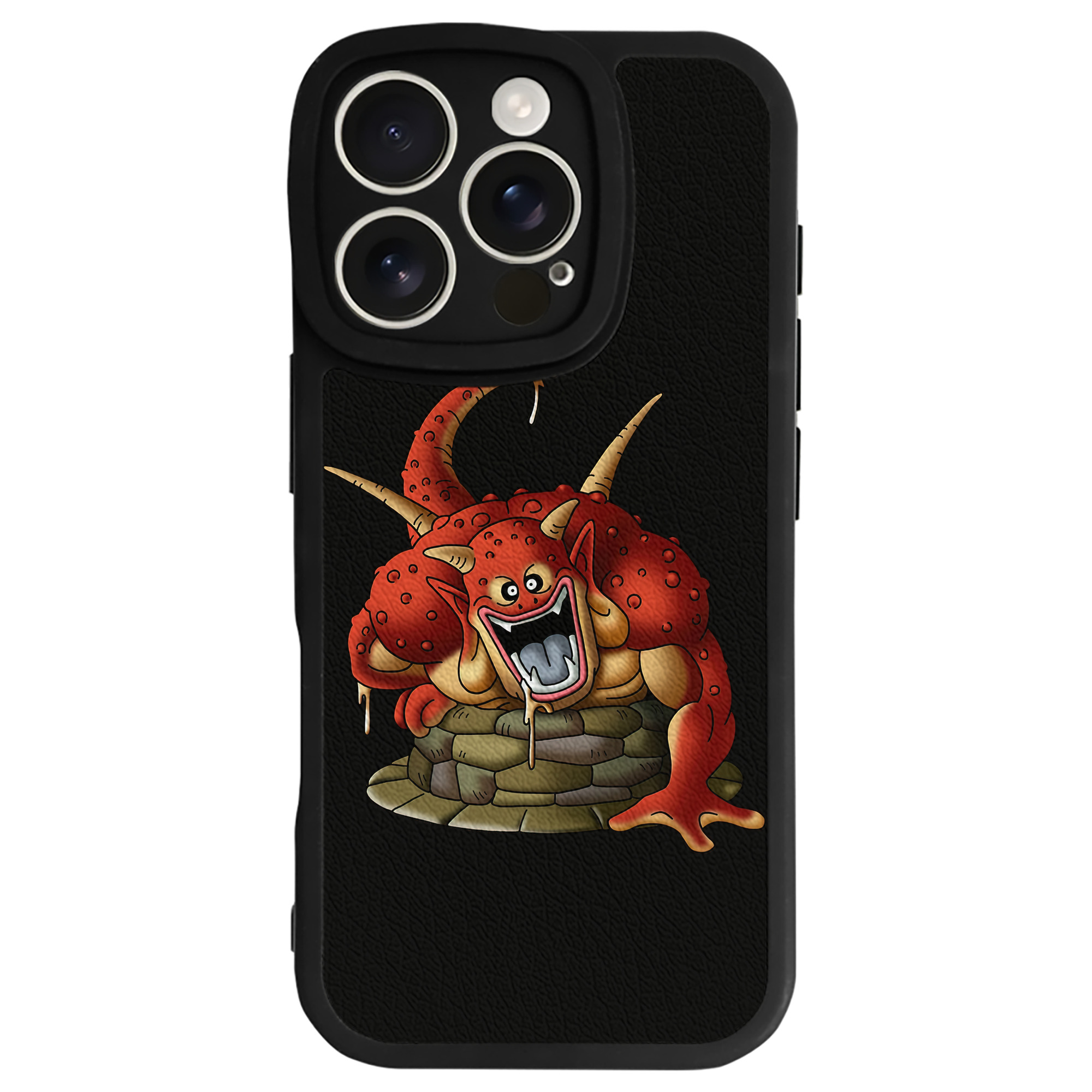 （画像用） ドラゴンクエスト Doragon Kuesuto Dragon Quest 【iPhone 16シリーズ対応】シリコンスマホケース（レザー調） 材質：シリコン